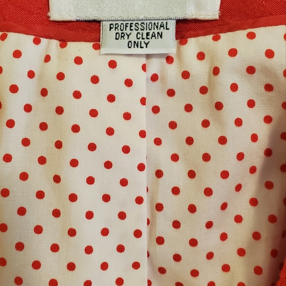 TOSHIKO DRESS, red sundress w/ bolero jacket, size 8, jacquard print, excellent - Picture 14 of 14